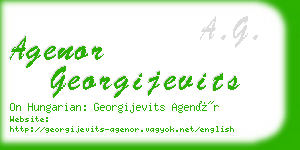agenor georgijevits business card